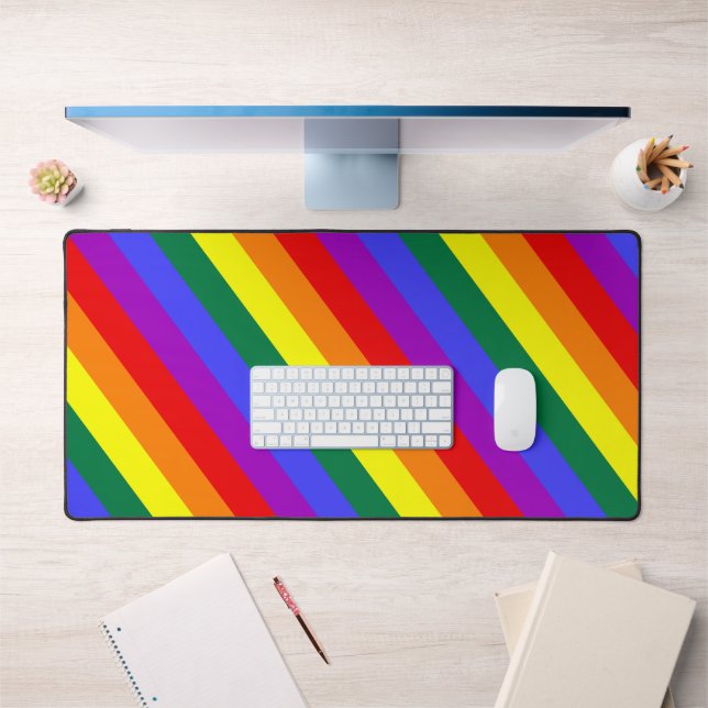 LGBT-Farbstreifen Schreibtischunterlage (Büro 1)