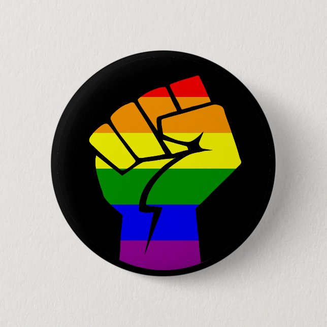 LGBT Faust Button (Vorderseite)
