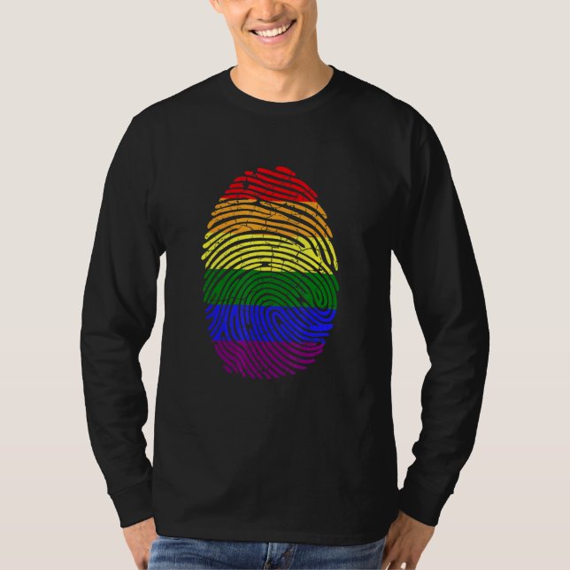 LGBT Finger Print LGBTQ T-Shirt (Vorderseite)
