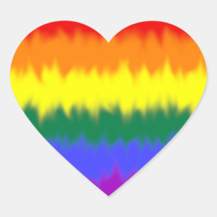 LGBT+-Flag-Aufkleber Herz-Aufkleber