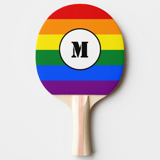 LGBT-Flag Drawstring Backpack Tischtennis Schläger (Vorderseite)