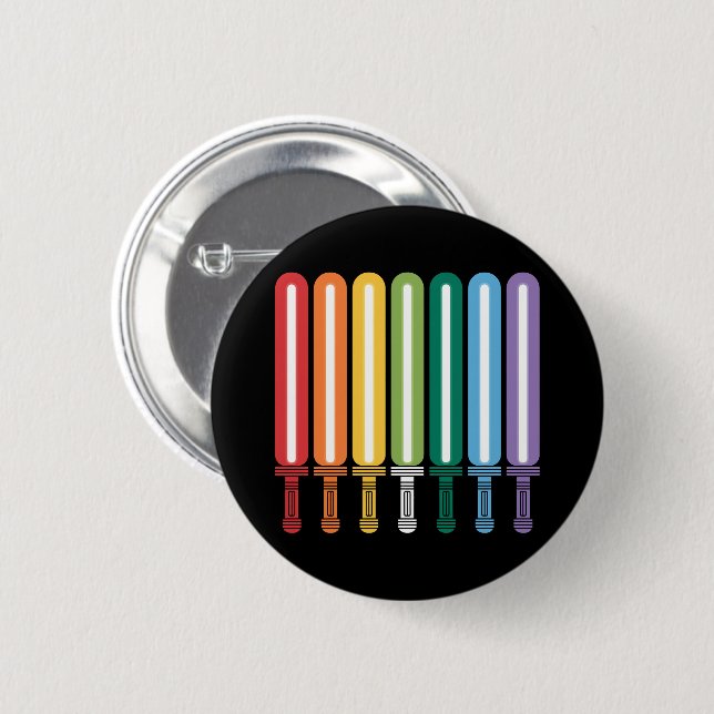 LGBT Flag Gay Pride Button (Vorne & Hinten)
