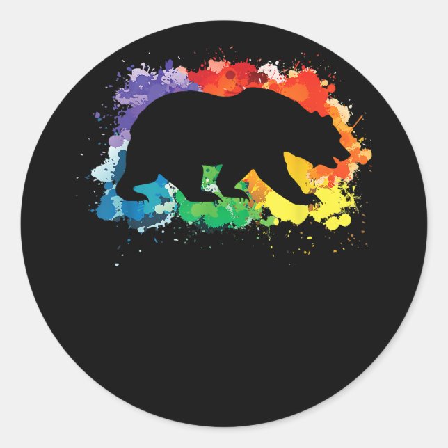 LGBT Flag Klingt Gay I in Copy Runder Aufkleber (Vorderseite)