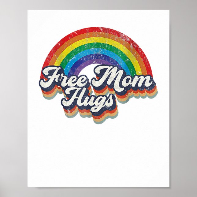 LGBT-Flag LGBT-Flag LGBT-Preis für gratis Mama Hug Poster (Vorne)