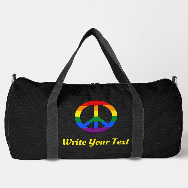 LGBT flag peace sign  Duffle Bag (Vorderseite)