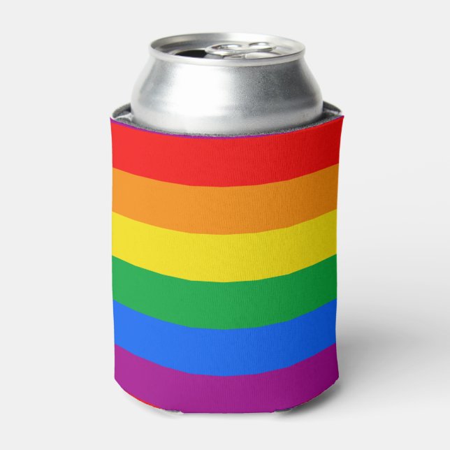 LGBT-Flag/Regenbogenflagge Dosenkühler (Kanne Vorderseite)