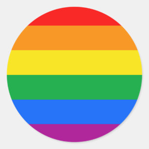LGBT-Flag/Regenbogenflagge Runder Aufkleber