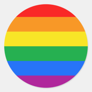 LGBT-Flag/Regenbogenflagge Runder Aufkleber