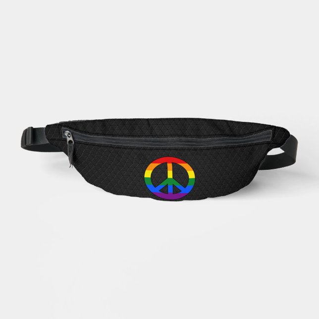 LGBT-Flagge Friedenszeichen  Bauchtasche (Vorderseite)