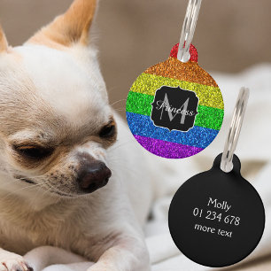 LGBT-Flagge lebhafter Regenbogen-Glitzer Funkeln M Tiermarke