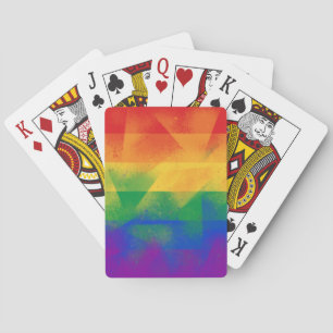 LGBT-Flagge Modernes, abstraktes Design Spielkarten