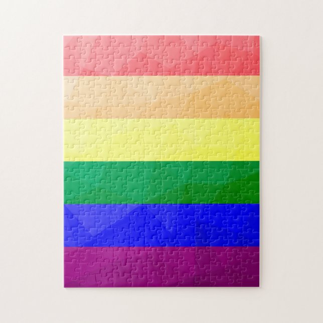 LGBT-Flagge Regenbogenlinien geometrisches Maschen (Vertikal)