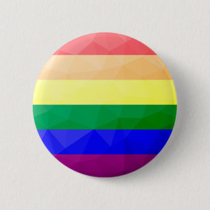 LGBT-Flagge Regenbogenlinien geometrisches Maschen Button