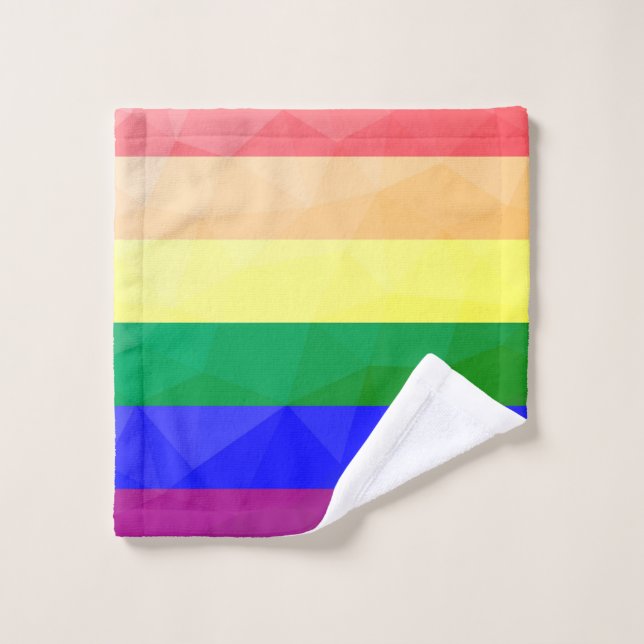 LGBT-Flagge Regenbogenlinien geometrisches Maschen Waschlappen (Waschlappen)