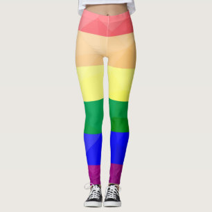 LGBT-Flagge Regenbogenlinien geometrisches Netzmus Leggings