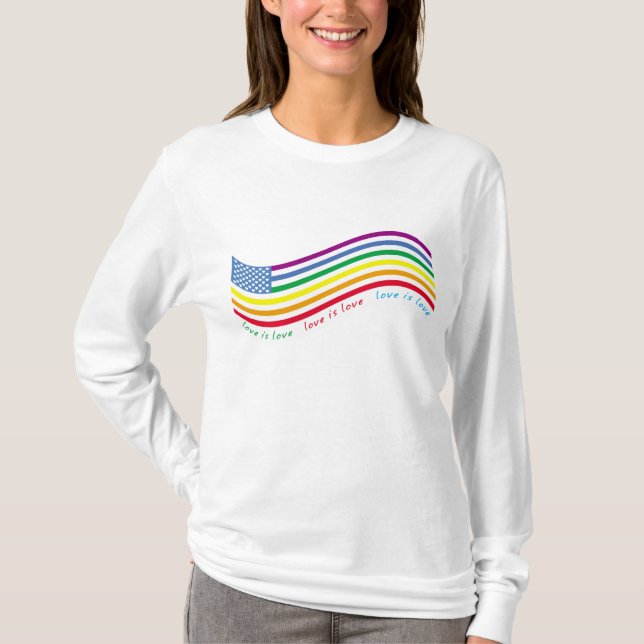 LGBT-Flagge T-Shirt (Vorderseite)