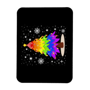 LGBT-Flagge Weihnachtsbaum Frohe Weihnachten Gay L Magnet