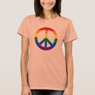 LGBT Flaggen-Friedenszeichen T - Shirt