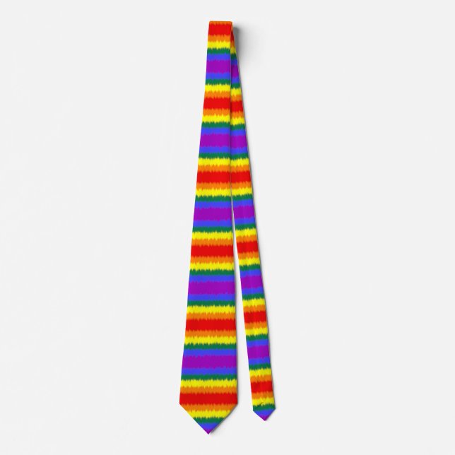 LGBT+ Flaggen-Schlips Krawatte (Vorderseite)