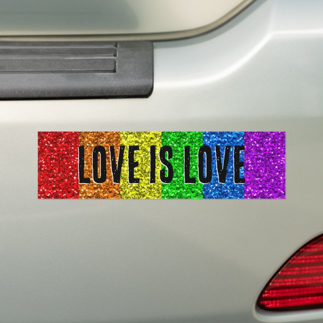LGBT-Flaggenbelebung mit Sparkle-Liebe anpassen Autoaufkleber (Auf Auto)