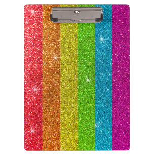 LGBT Funkelnd Rainbow Glitzer Lehrer im Klassenzim Klemmbrett