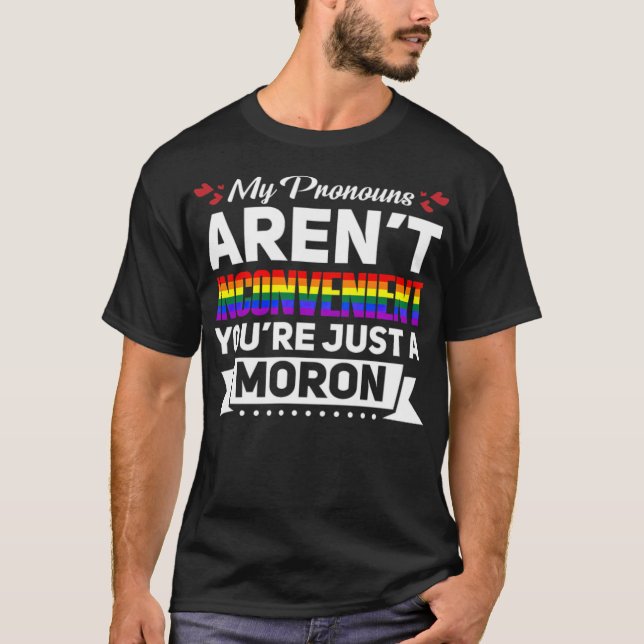 LGBT Funny Gay Lesbian Bisexual Pride Pronouns - s T-Shirt (Vorderseite)