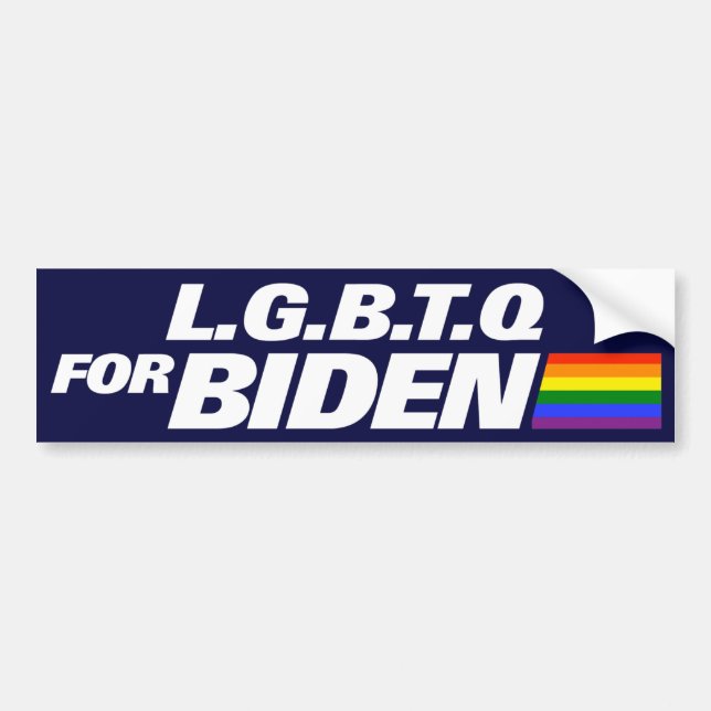 LGBT für Biden 2024 Autoaufkleber (Vorne)