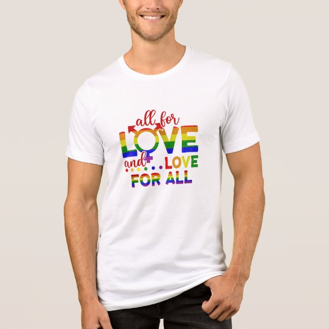 LGBT für Liebe, Liebe für alle Tri-Blend Shirt (Vorderseite)