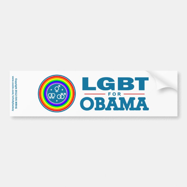 LGBT für OBAMA Autoaufkleber (Vorne)