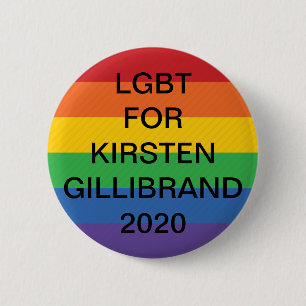 LGBT für Präsidenten 2020 Knopf Kirsten-Gillibra Button
