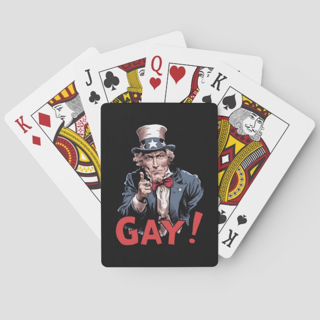 LGBT Gay Ally Pride Monat Funny Spielkarten (Rückseite)