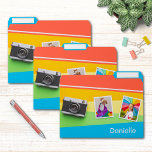 LGBT Gay Lesbian Modernes Foto für Personalisierte Papiermappe<br><div class="desc">Dieses farbenfrohe,  moderne Design bietet einen farbenfrohen Hintergrund mit Ihren Lieblings-Fotos und dem personalisierten Namen #gift #gifts #fileordners #ordners #officesupplies #schoolsupplies #office #work #school #travel #adventure #persoalizedgifts #photogifts #lgbt #gay #pride #transgender #quality</div>
