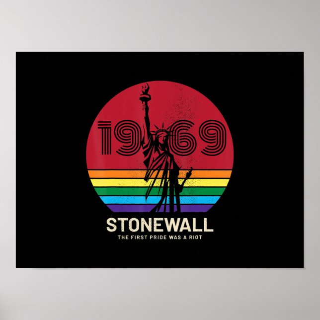 Lgbt Gay Lesbian Pride 52th Anniversary Stonewall Poster (Vorne)