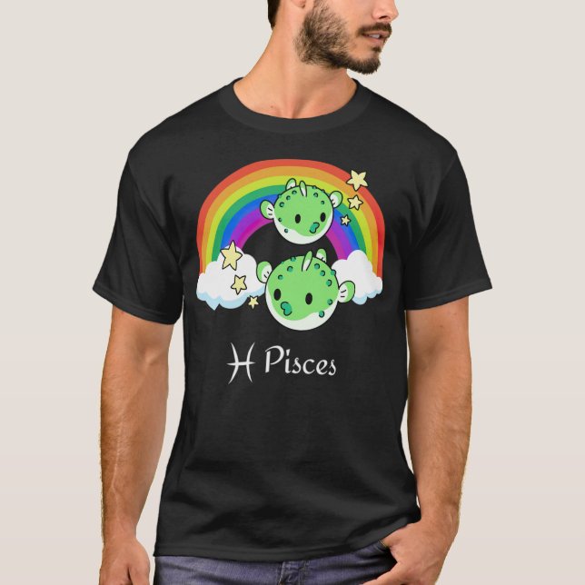 LGBT Gay Lesbian Prix Pisces Horoscope Zodiac Ast T-Shirt (Vorderseite)