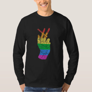 LGBT Gay Lesbian Prix Rainbow Flag D T-Shirt