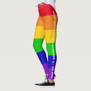 LGBT Gay Pride 2020 Liebe mit Regenbogenflagge gew Leggings