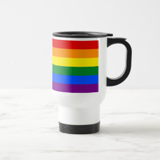 LGBT-Gay Pride 6-Streifen-Regenbogenflagge Reisebecher