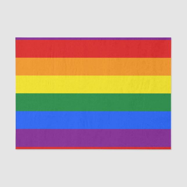 LGBT-Gay Pride 6-Streifen-Regenbogenflagge Seidenpapier (Vorderseite)