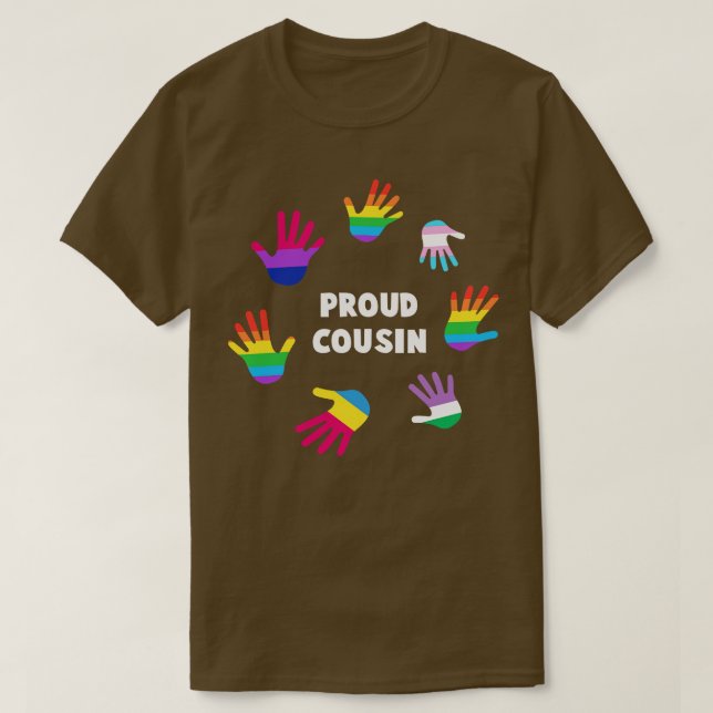 LGBT Gay Pride Cousin LGBT T-Shirt LGBTQ Support G (Design vorne)