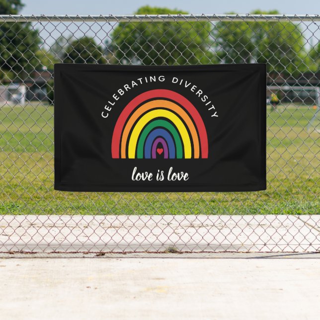 LGBT-Gay Pride feiert Diversity Liebe ist Liebe Banner (Insitu)
