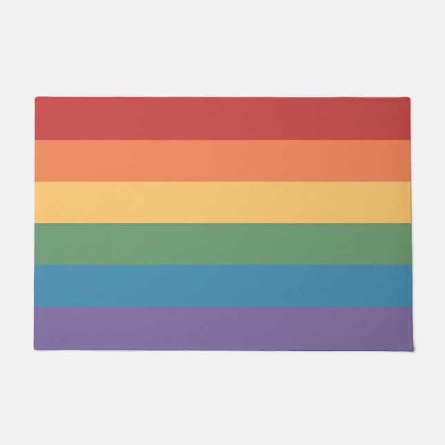 LGBT-Gay Pride-Flag-Regenbogen Fußmatte (Vorderseite)