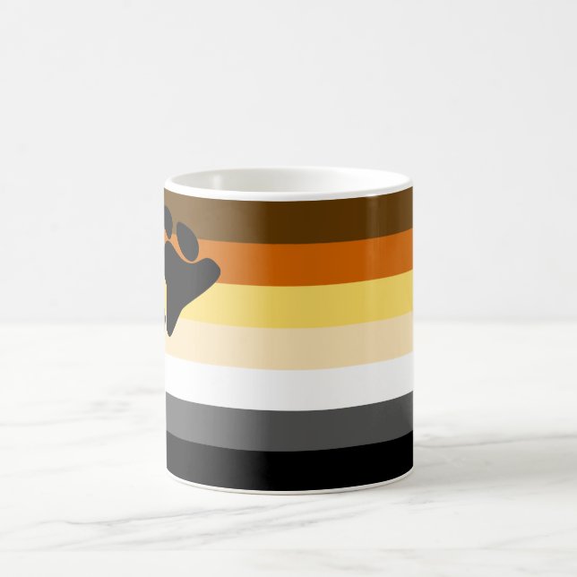LGBT-Gay Pride-Flagge der Gemeinschaft für Bären u Kaffeetasse (Mittel)