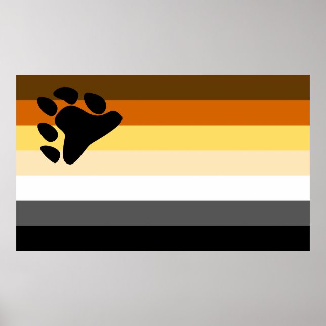 LGBT-Gay Pride-Flagge der Gemeinschaft für Bären u Poster (Vorne)