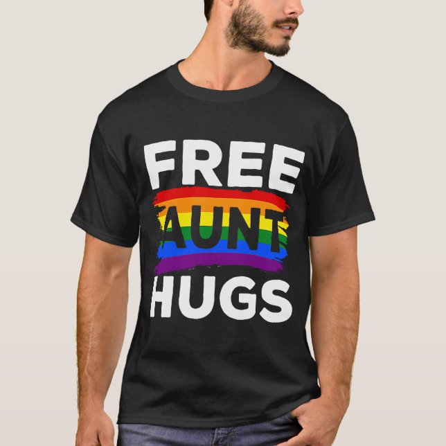 LGBT Gay Pride Free Tante Hugs Family Matching Sup T-Shirt (Vorderseite)