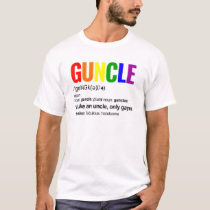 LGbt Gay Pride Guncle Definition Rainbow Unup T-Shirt