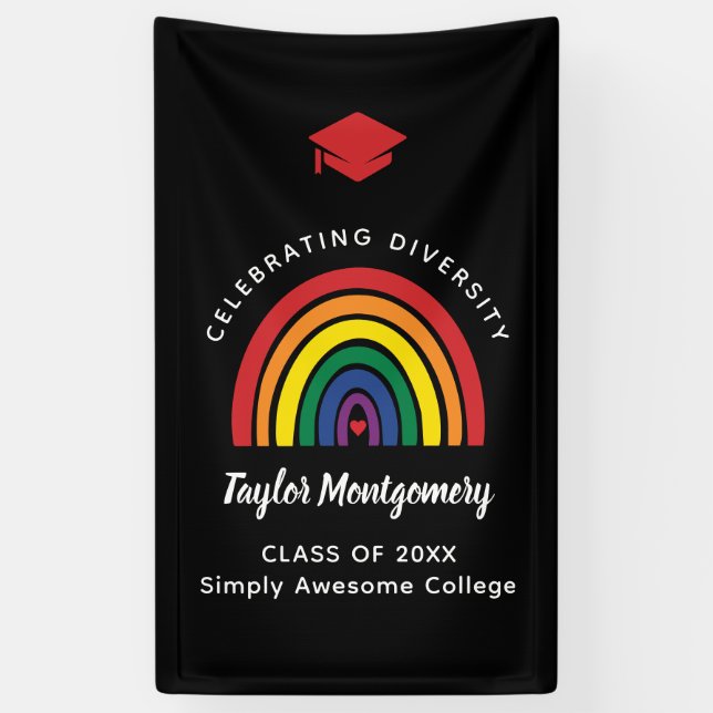 LGBT Gay Pride Jahr Uni Diversity Banner (Vertikal)