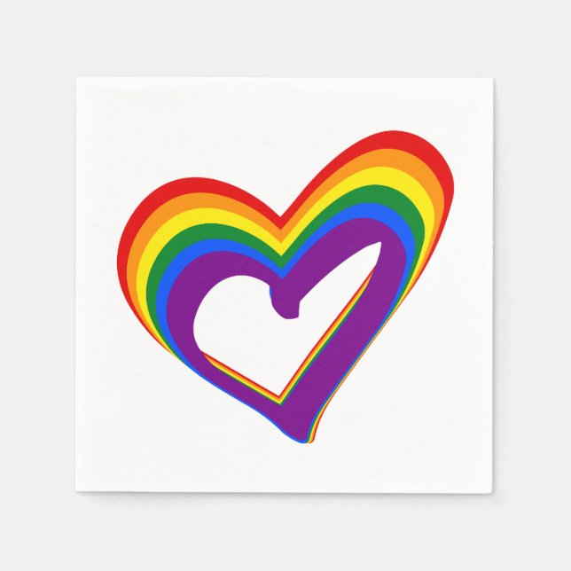LGBT Gay Pride Liebe Rainbow LGBTQ Party Serviette (Vorderseite)