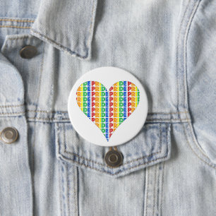 LGBT Gay Pride Monat Feier Rainbow Herz Button