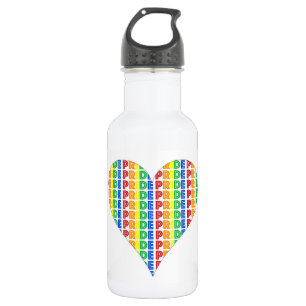 LGBT Gay Pride Monat Feier Rainbow Herz Edelstahlflasche