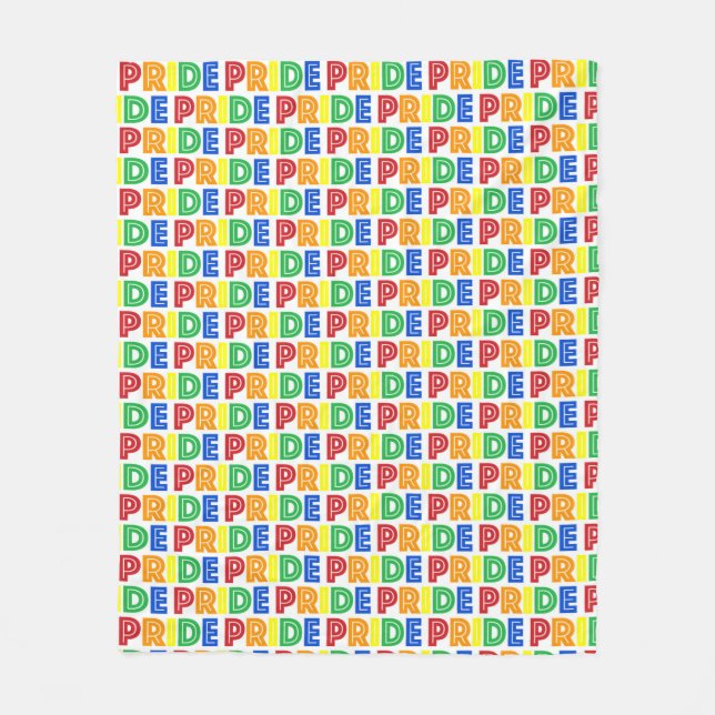 LGBT Gay Pride Monat Feier Regenbogen Buchstaben Fleecedecke (Vorderseite)